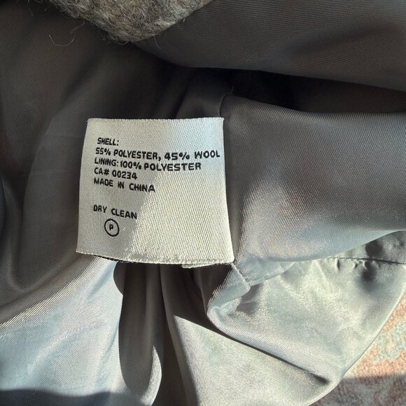 London Fog Gray Hooded Wool Blend Coat | Size S/P - Picture 7 of 8